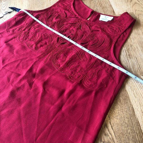 Urban Outfitters Pins and Needles Red Eyelet Tank Top Small - Picture 10 of 11